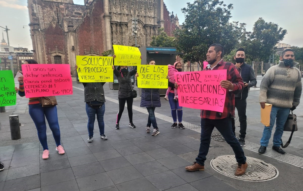 Los manifestantes pidieron el apoyo del gobierno federal para resolver el caso de sus familiares detenidos. | Ramón Ramírez