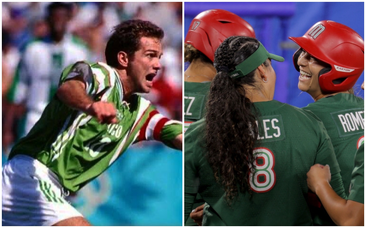 Luis García y selección mexicana de softbol (Instagram/AFP)