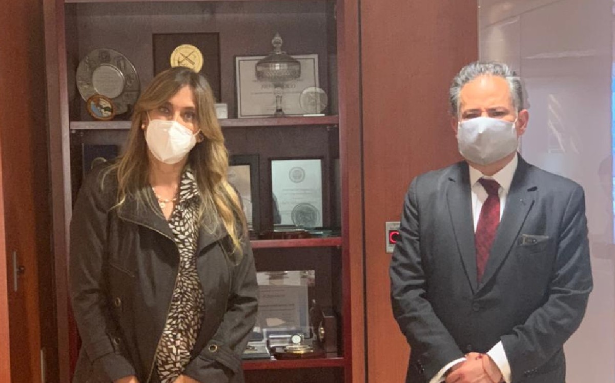 Maki Ortiz, alcaldesa de Reynosa se reúne con Santiago Nieto de la UIF. (@SNietoCastillo)