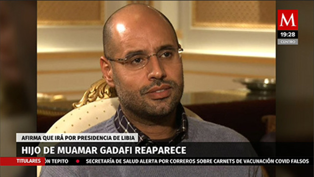 Reaparece hijo de Muamar Gadafi; quiere ser presidente