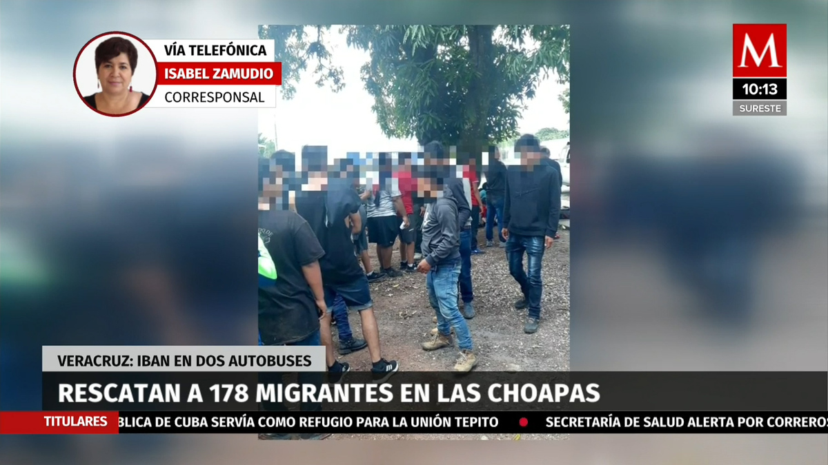 Rescatan a 178 migrantes en las Choapas