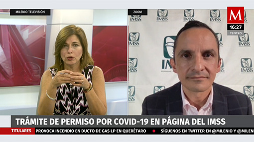 Trámite de permiso por covid-19 en página del IMSS