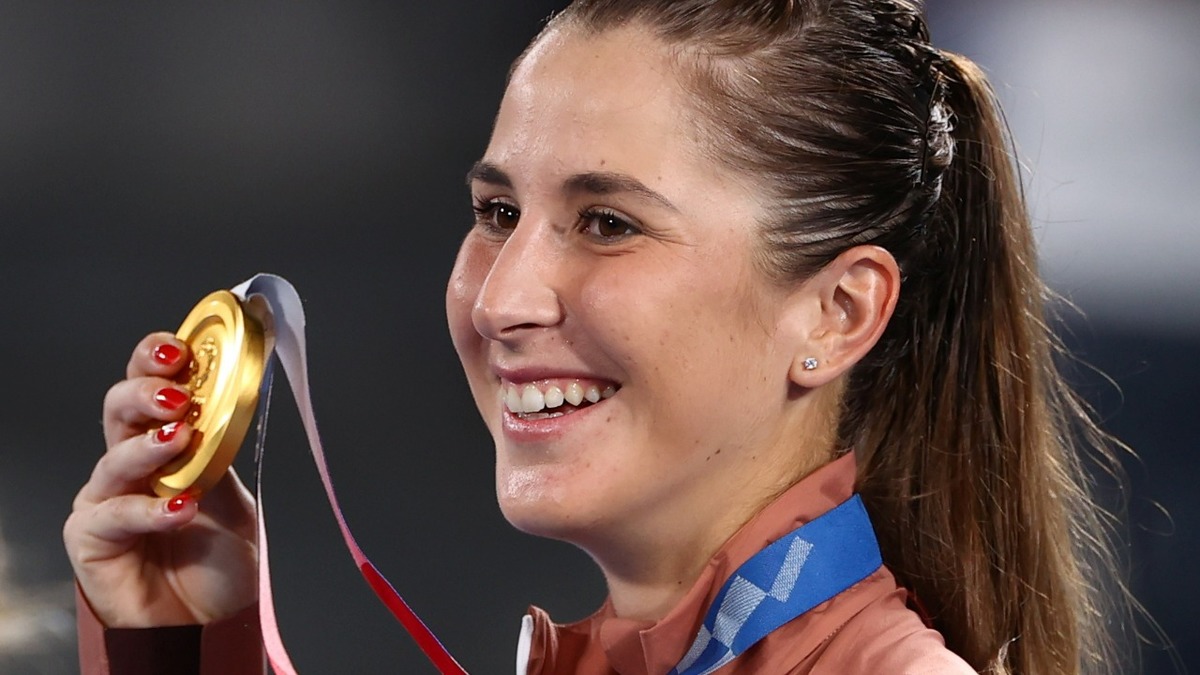 Belinda Bencic se corono en el tenis y ganó la medalla de oro (Reuters)