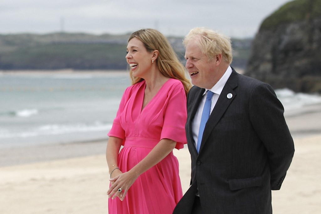 Carrie y Boris Johnson, el primer ministro de Reino Unido. (AFP / Archivo)