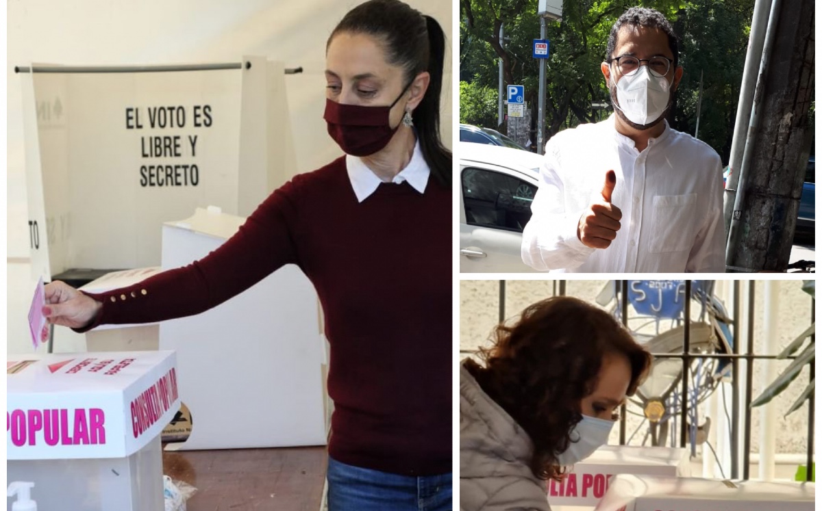 Dolores Padierna, Rubén Rocha y Mario Delgado no perdieron oportunidad para subir su foto. (Twitter)