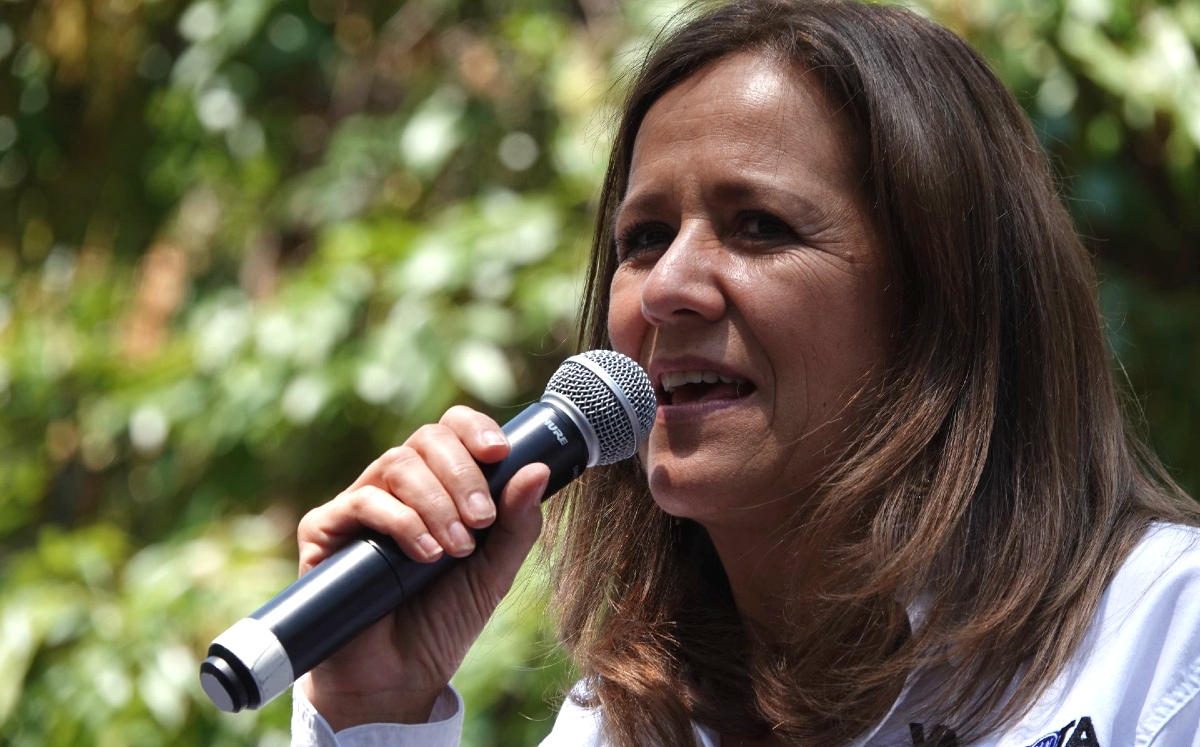 Margarita Zavala durante una reunión tras la denominada Marcha Para Salvar a México. (Cuartoscuro)