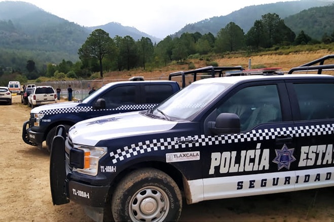 Aspecto de patrullas de la policía en Tlaxcala | Especial