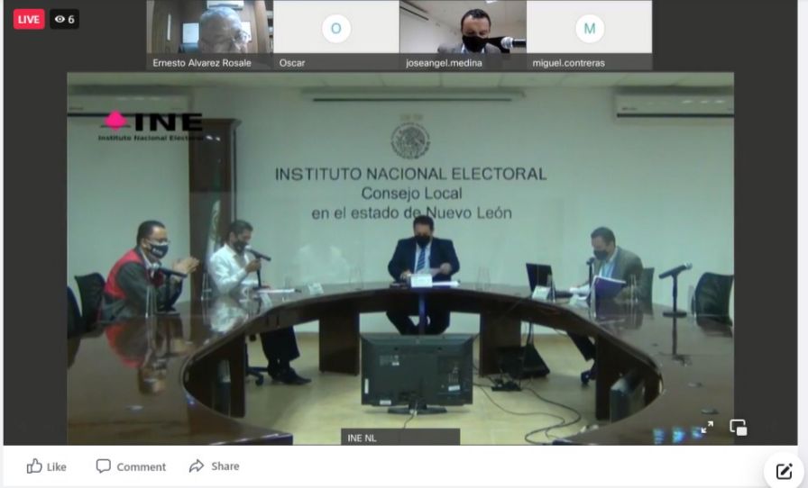 Junta local del Instituto Nacional Electoral (INE) .