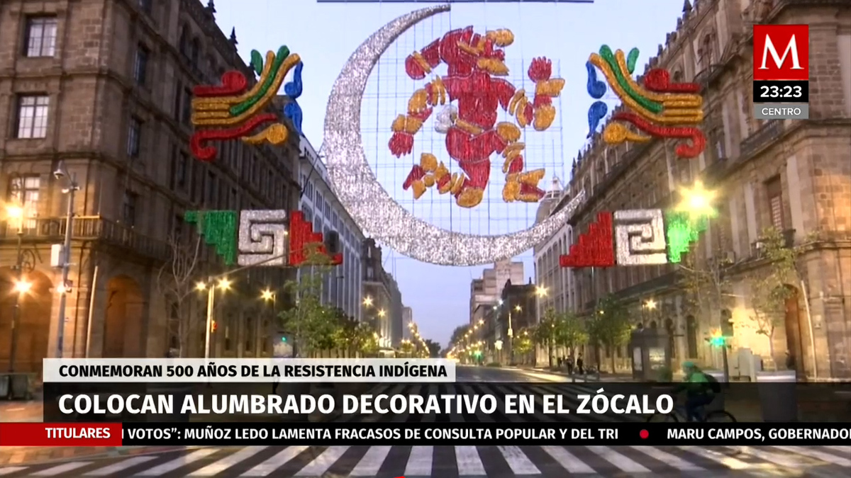 CdMx. Decoran Zócalo por 500 años de resistencia indígena