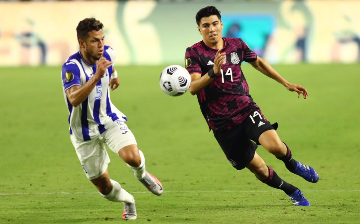 Erick Gutiérrez, durante un partido con México en la Copa Oro (Reuters)