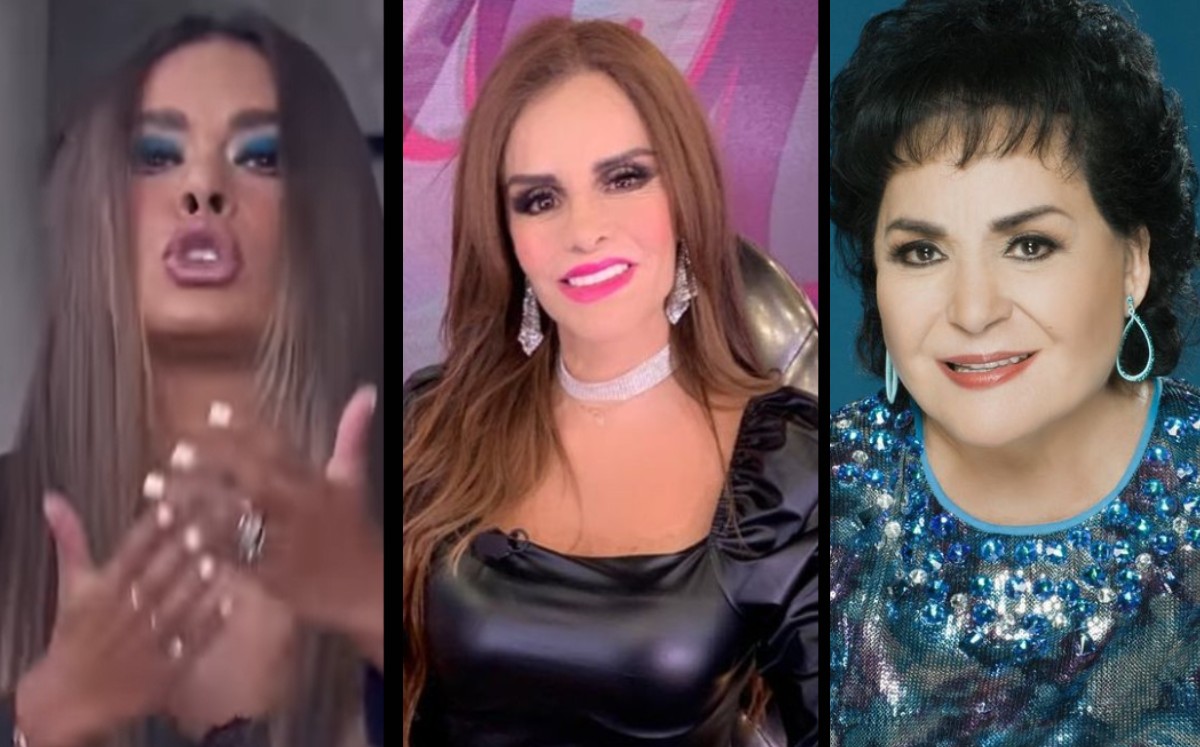 Galilea Montijo y Carmen Salinas se burlan de Lucía Méndez. (Especial)