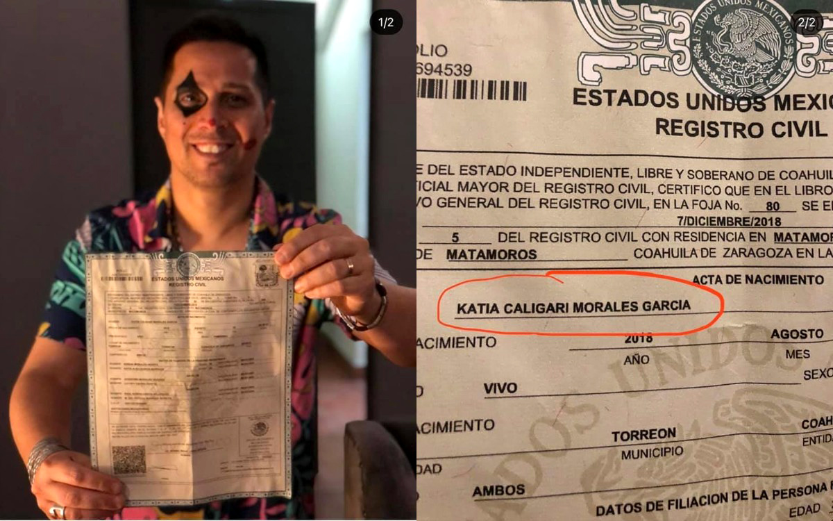 La banda autografió el acta de nacimiento. (Cortesía)