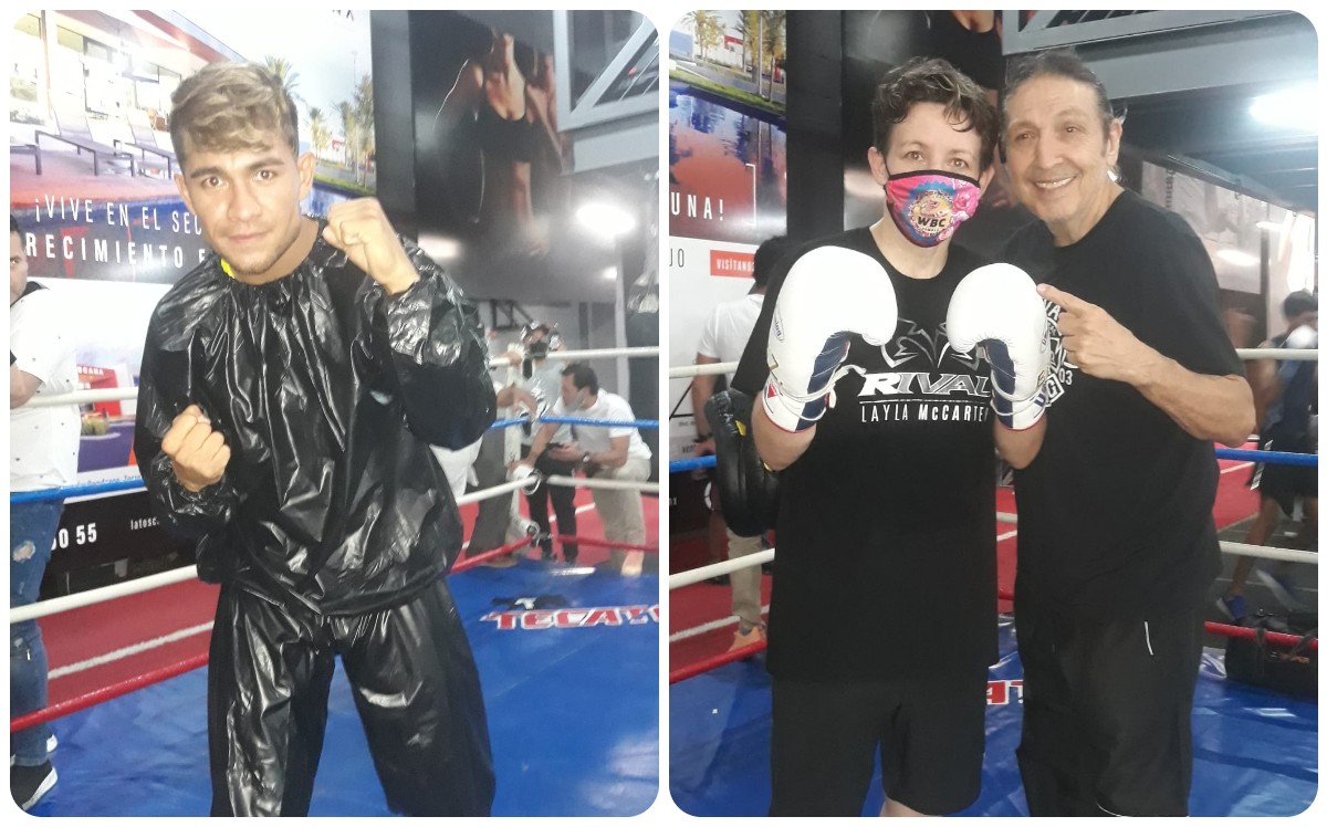 Boxeadores internacionales y locales que tomarán parte en la función. (Especial)