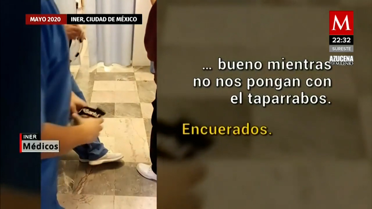 Personal médico protesta en INER; acusan falta de insumos para coronavirus