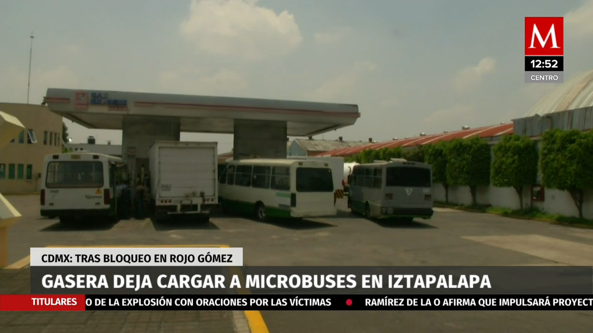 Pese al paro gaseros dejan cargar a microbuses en Iztapalapa