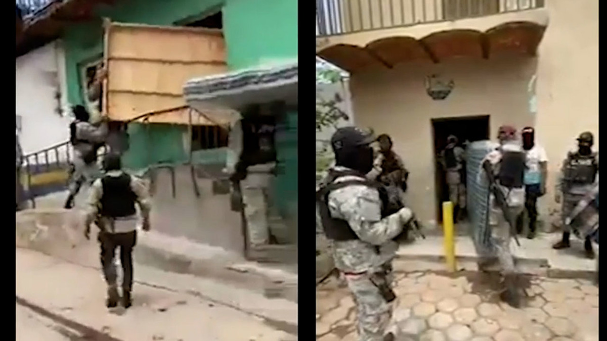 Presuntos integrantes del CJNG reparten colchones