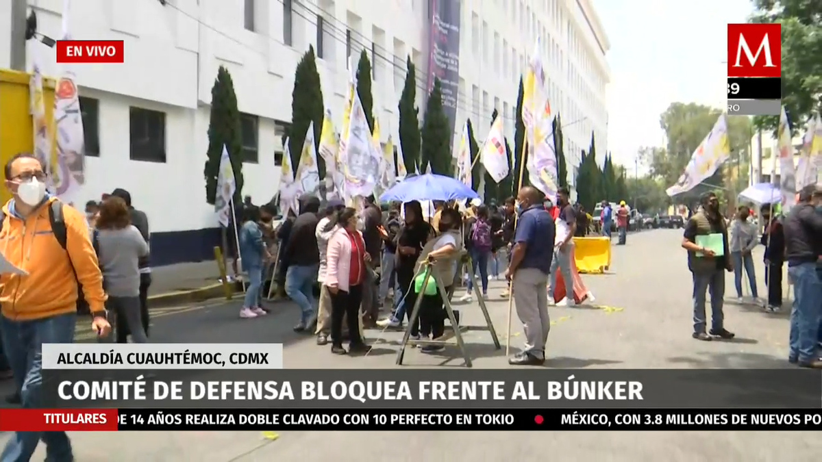 Comité de defensa bloquea frente al búnker en alcaldía Cuauhtémoc