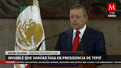 Inviable que Vargas siga en presidencia de TEPJF: Zaldívar