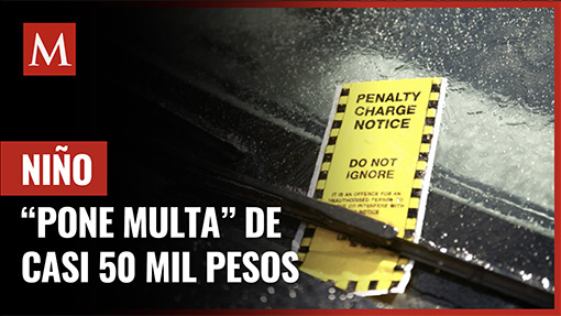 Niño 'pone multa' de casi 50 mil pesos a coche mal estacionado; historia se hace viral