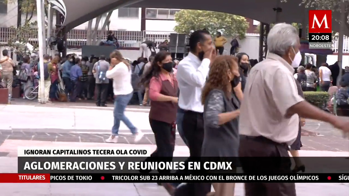 Capitalinos realizan aglomraciones ignorando tercera ola de covid-19