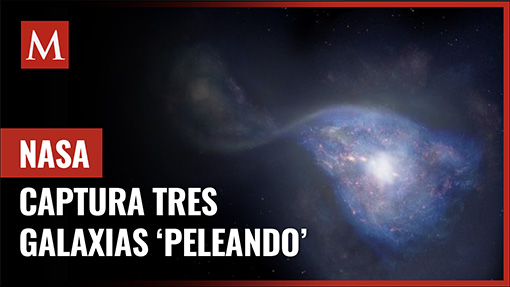 Telescopio Hubble captura tres increíbles galaxias 'peleando'