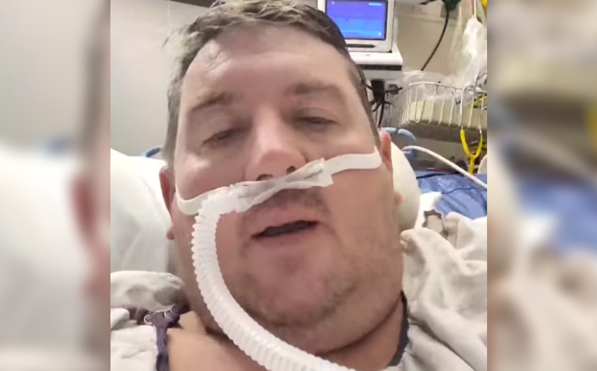 Travis Campbell desde un hospital en Virginia. (Facebook: Travis Campbell)