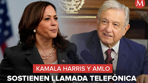 AMLO y Kamala Harris sostienen conversación telefónica