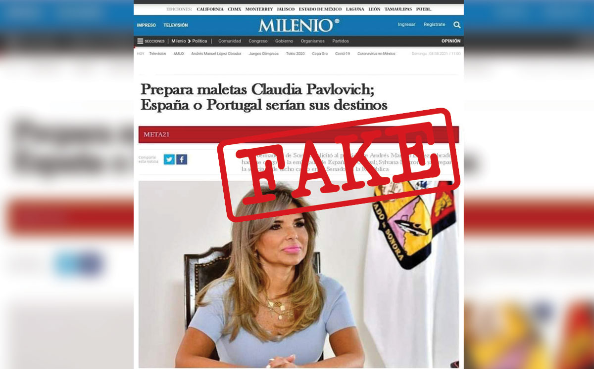 Esta imagen que circula en redes es falsa; la nota original es otra | Especial