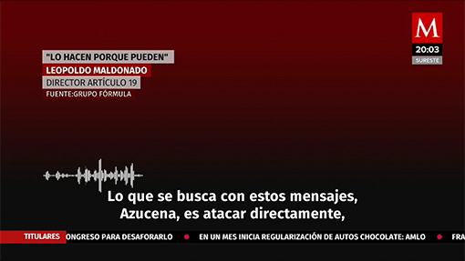 "Lo hacen porque pueden": Leopoldo Maldonado