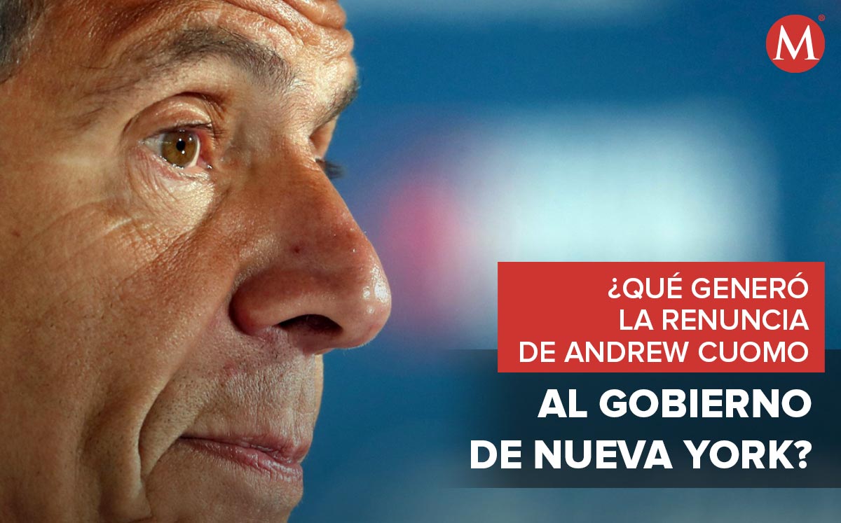 Andrew Cuomo presentó su renuncia como gobernador de Nueva York. | Foto Reuters; Diseño: Mauricio Ledesma
