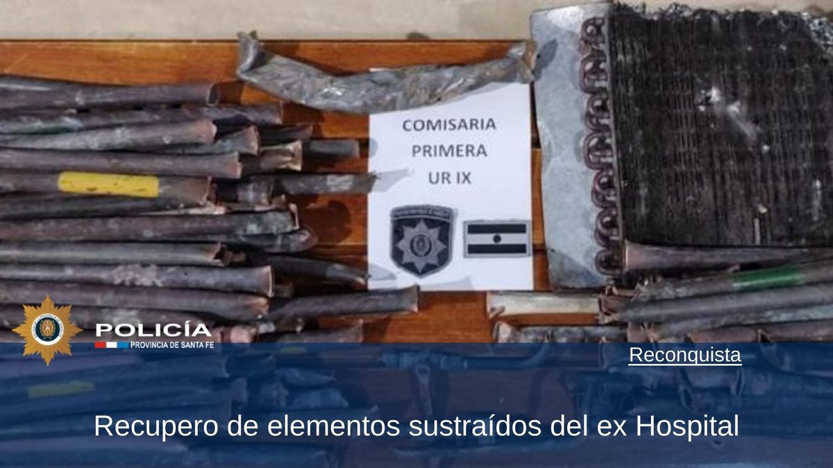 Los artículos fueron recuperados y el presunto ladrón fue detenido. (@policia_fe)