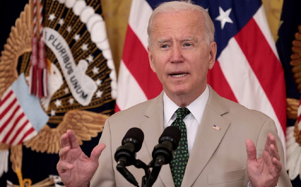 Joe Biden, presidente de Estados Unidos, durante un evento en la Casa Blanca el 6 de agosto de 2021. (AFP)