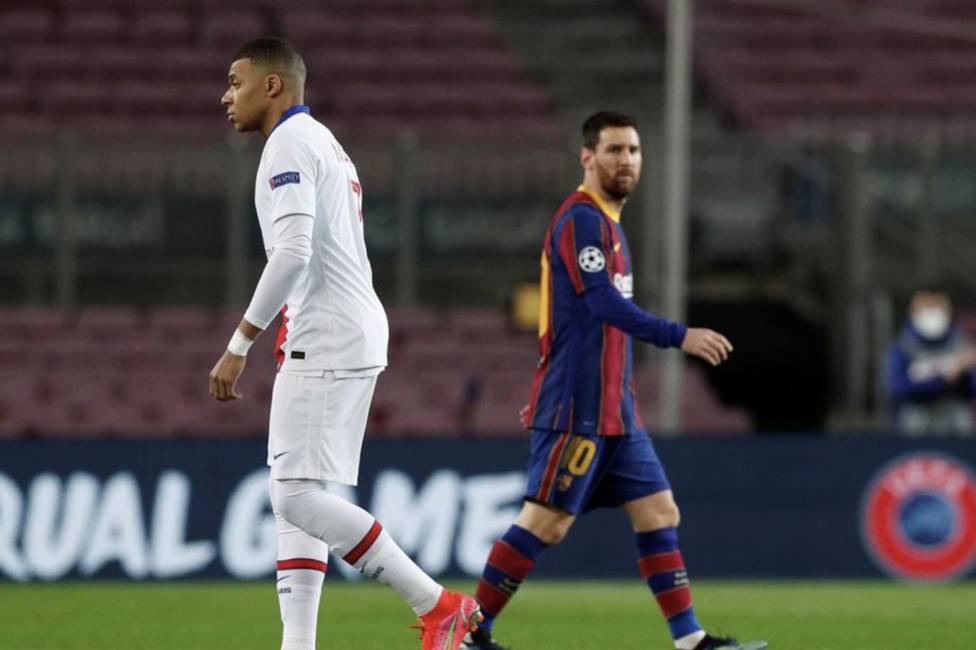 Mbappé y Messi (EFE)
