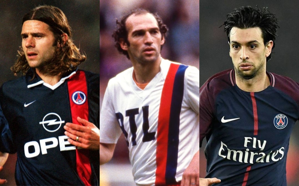 Pochettino, Bianchi y Pastore, ex jugadores argentinos en el PSG (Getty Images / AFP)