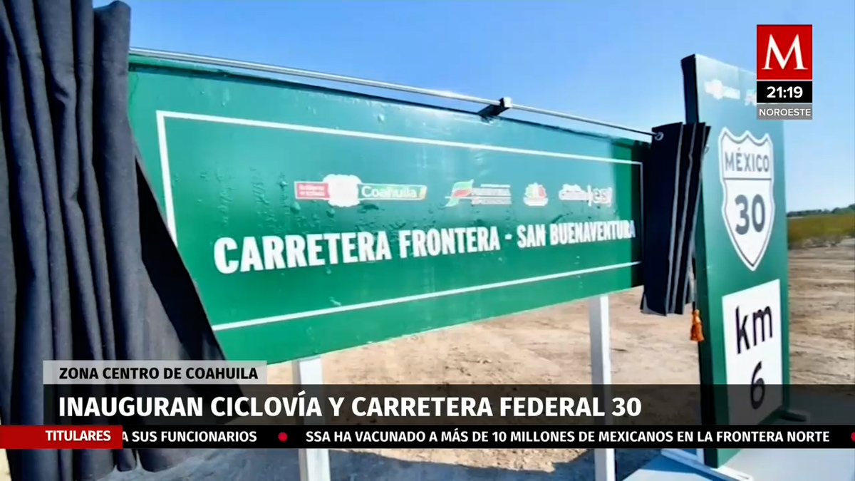 Coahuila. Inauguran ciclovía región centro y carretera federal 30