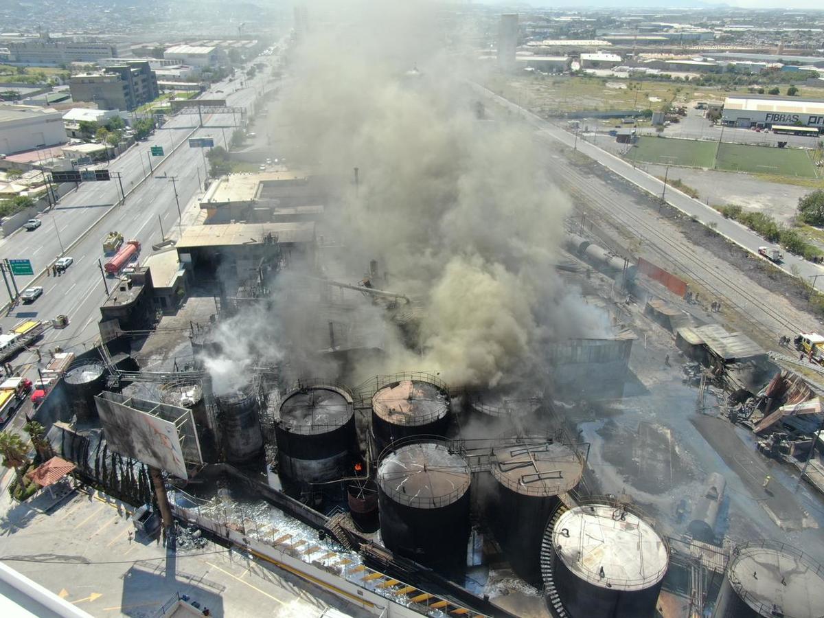 Incendio en Santa Catarina. Foto: Alfredo Meza