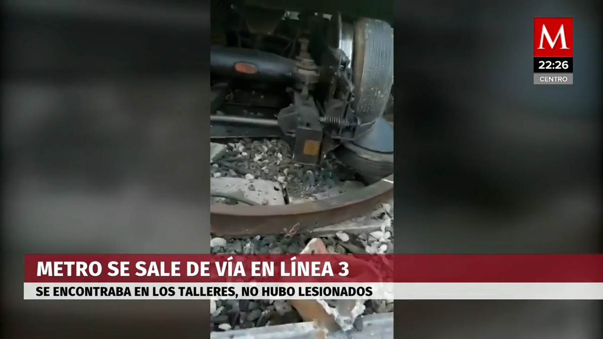 Metro CdMx retira tren que se salió de las vías en taller de Ticomán
