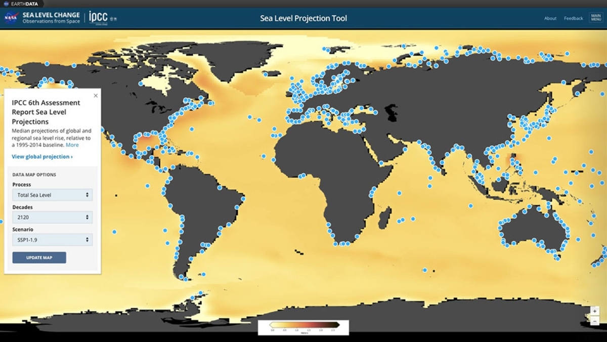 Nivel del mar subiría por cambio climático: proyección de la NASA