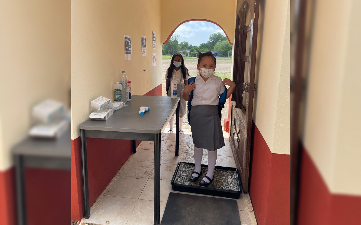 Regreso a clases en Tamaulipas, plan piloto, filtros sanitarios en escuelas. (Secretaría de Educación)