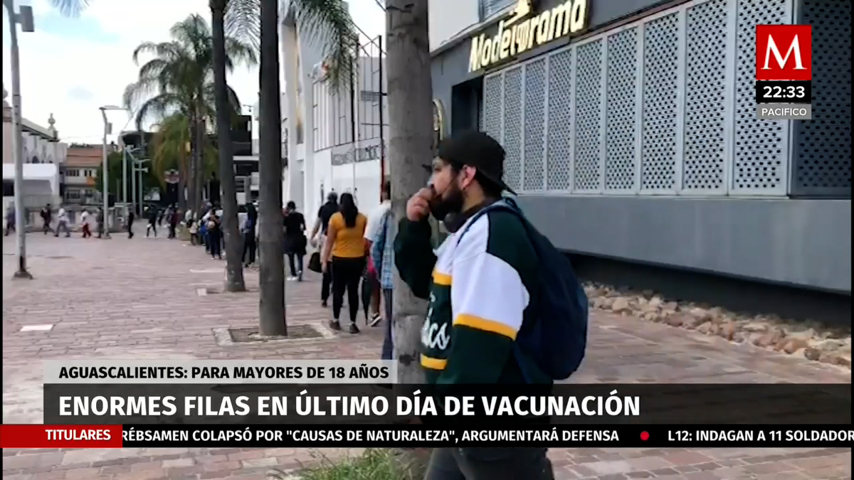 Aguascalientes registra enormes filas en última jornada de vacunación