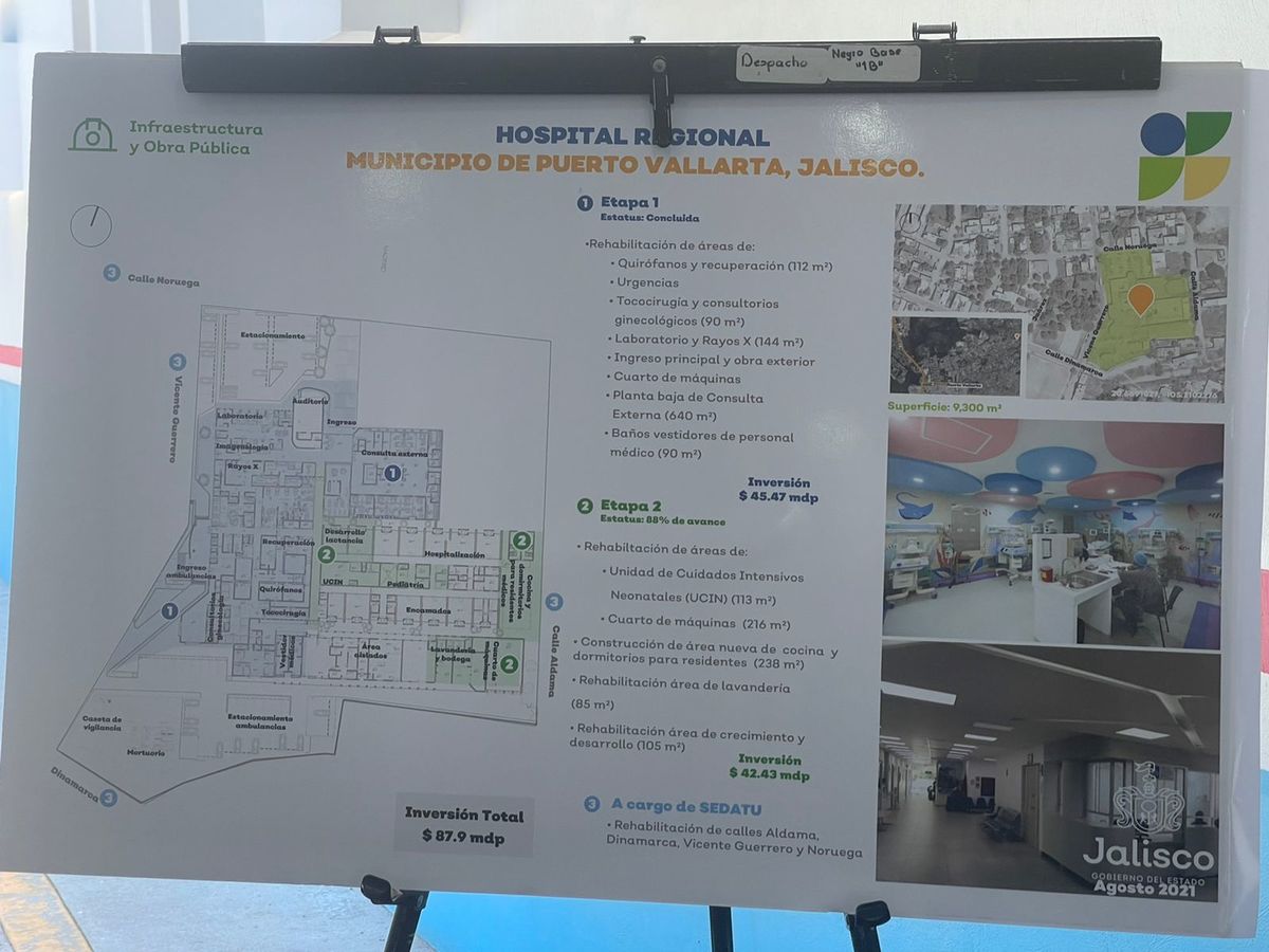 Se entregó la segunda etapa de trabajos en el hospital Regional de Puerto Vallarta. (Karla Rodríguez)