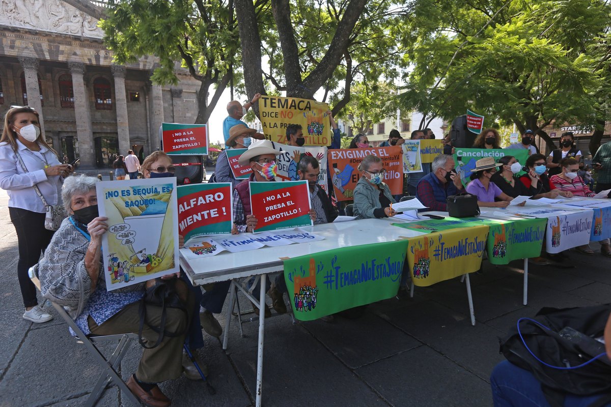 Habitantes de Temacapulín, Acasico y Palmarejo se manifestaron en Guadalajara. (Fernando Carranza)