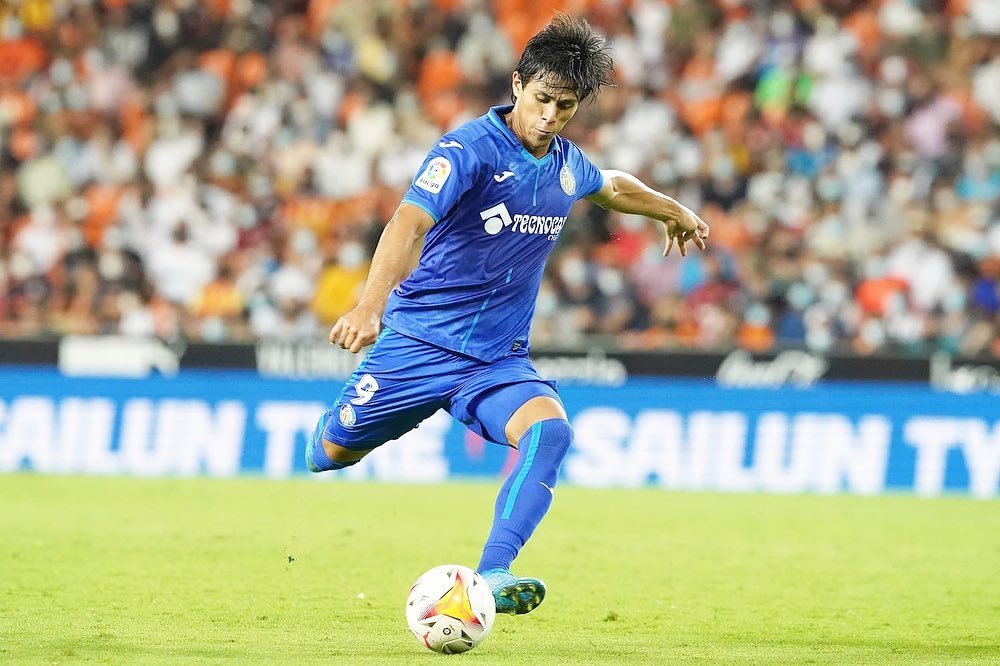 José Juan Macías en su debut con el Getafe (Instagram  @jjmacias9)