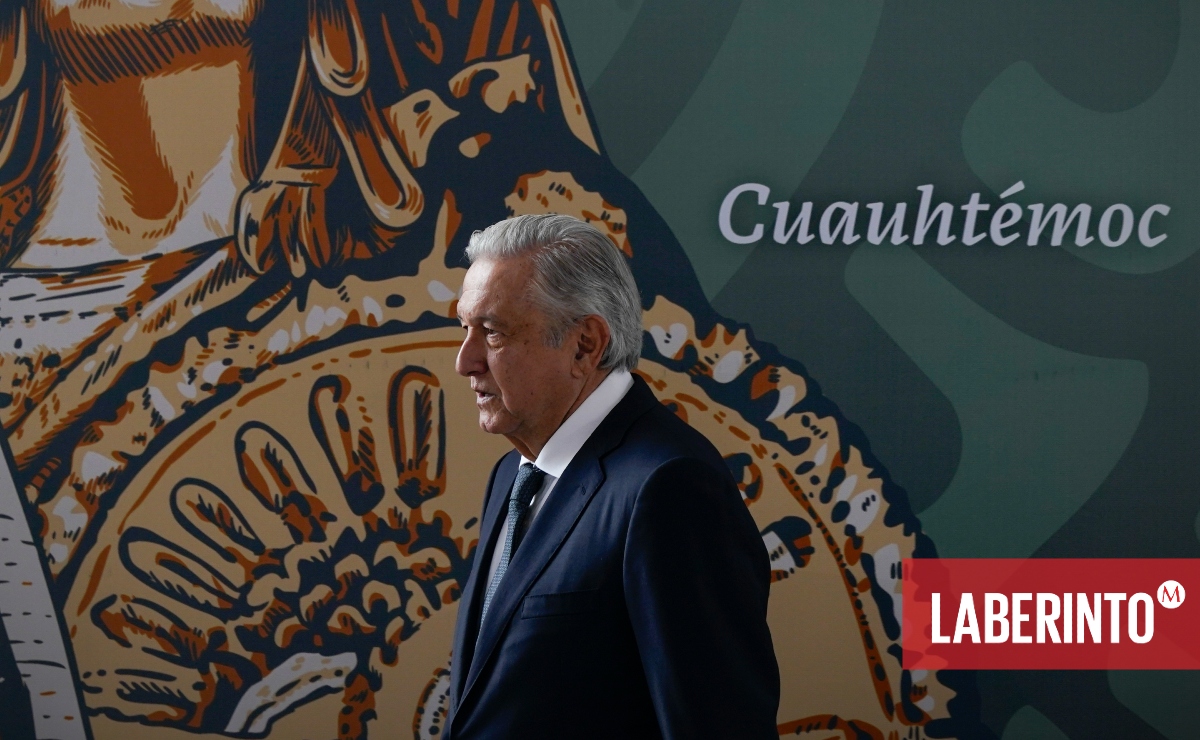 El presidente López Obrador durante la ceremonia de conmemoración por los 500 años de la Caída de Tenochtitlan. (Foto: Eduardo Verdugo | AP)