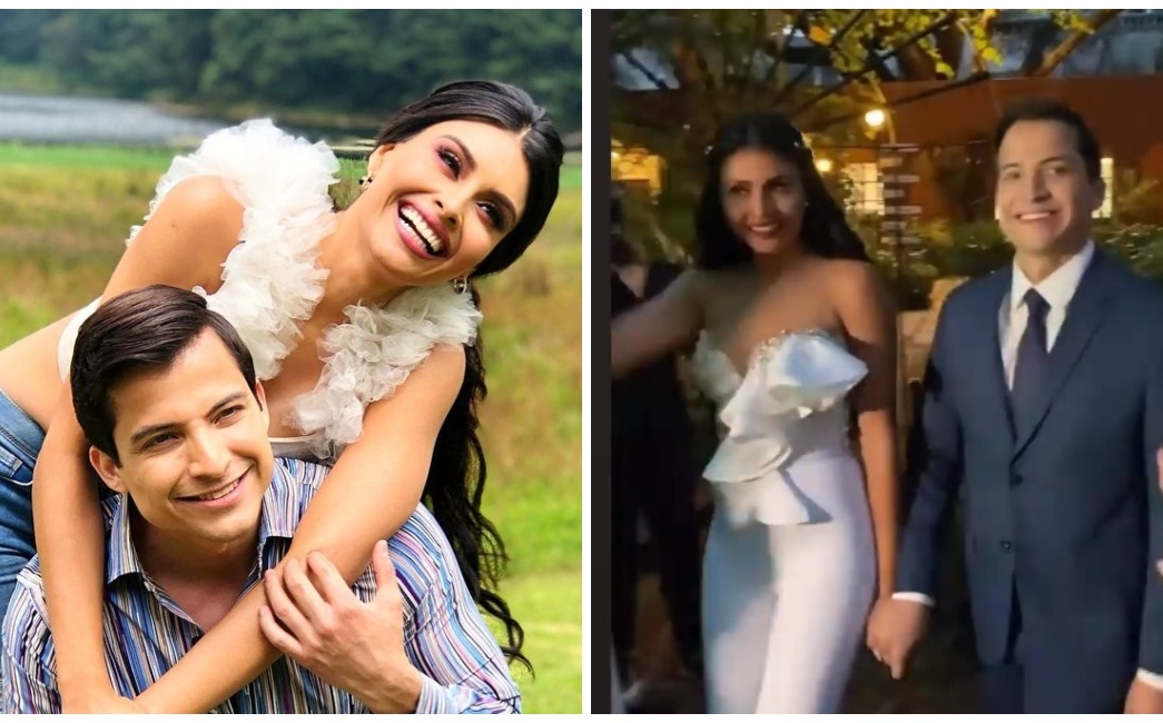 Cuántos vestidos usó Kristal Silva en su boda con Luis Ángel