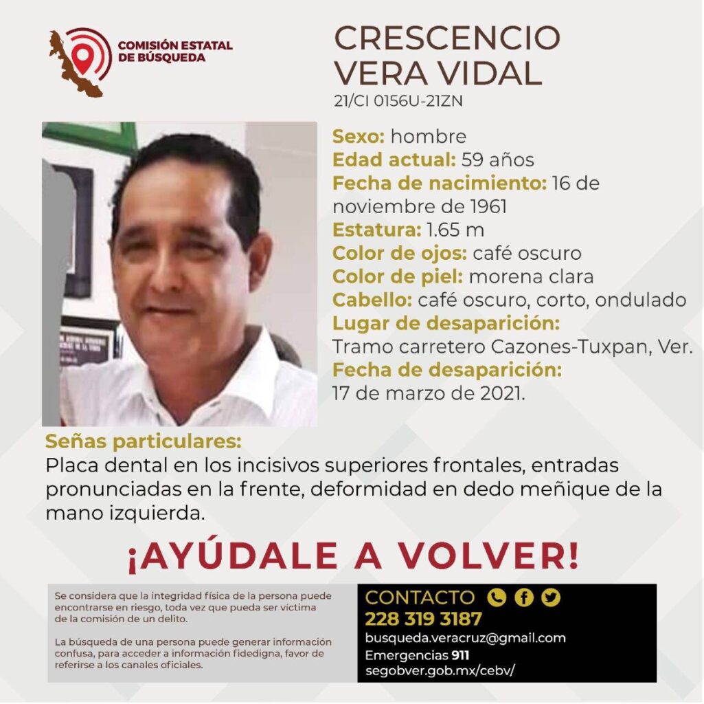 Crescencio Vera Vidal, ex alcalde del municipio de Tepetzintla. (Especial)