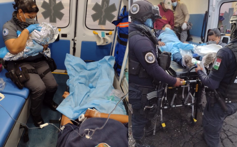 Los policías auxiliaron en el parto de la mujer.