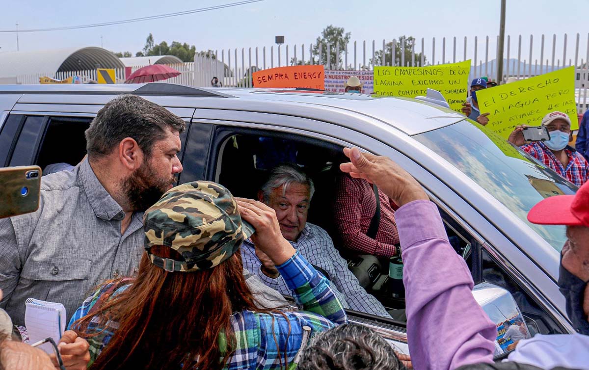 AMLO en La Laguna para proyecto Agua Saludable. (Rolando Riestra)
