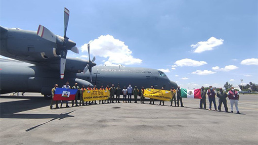 Despega segundo vuelo de México con ayuda humanitaria a Haití