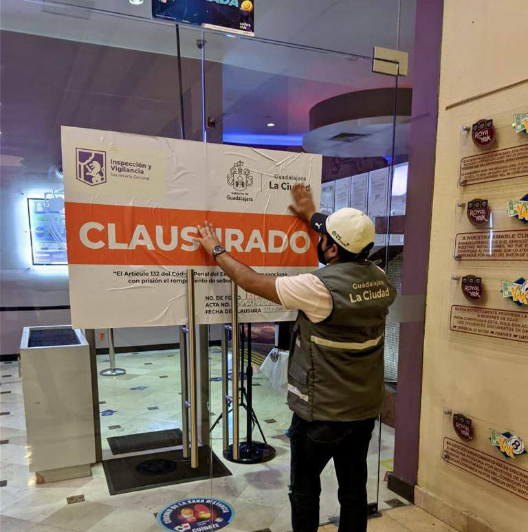 Guadalajara clausura 19 establecimientos más por no respetar medidas ante covid-19 (Cortesía)